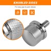 Silver Tone Stainless Knurled Fender Rear Seat Bolt Screw 1/4"-20