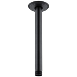 Anpean 8 Inch Shower Arm and Flange Matte Black, Ceiling Mounted Shower Arm for Rain Shower Head