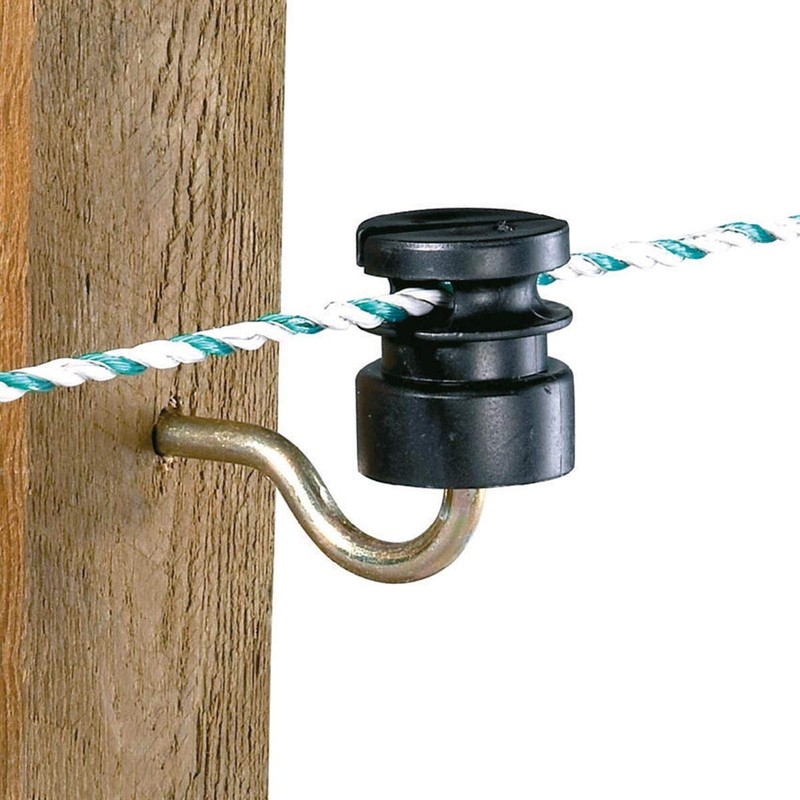 Agrarzone Pasture Fence Insulator, Slot Insulator, Black, 5.3 mm Support