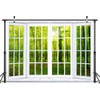 8 x 6 ft Spring Greenery Window Scenery Backdrop Green