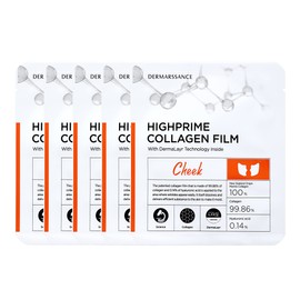 DERMARSSANCE Highprime Collagen Film Cheek - 5 Packs - Moisturizing, Brightening, and Lifting for Normal Skin