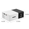 Mini Stylish Home Theater Portable LED Projector Multimedia Player Black