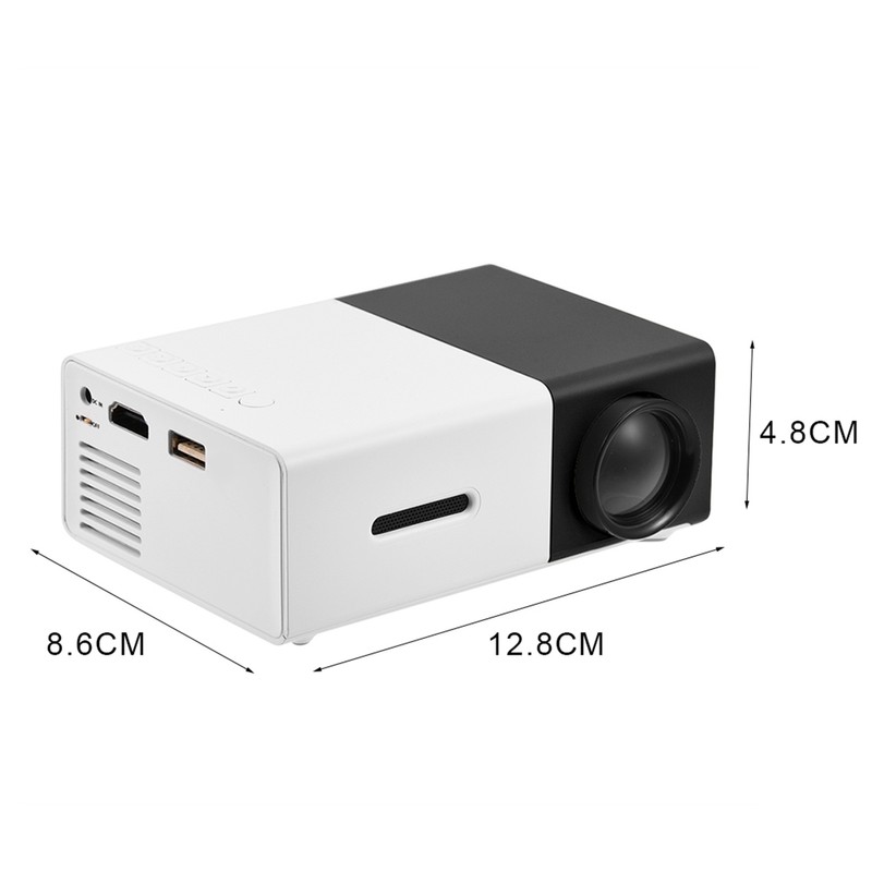 Mini Stylish Home Theater Portable LED Projector Multimedia Player Black