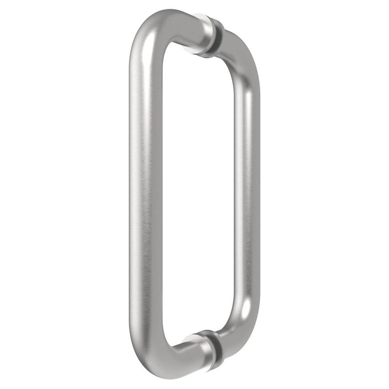 CRL 8" Brushed Stainless (BM Series) Tubular Back-to-Back Pull Handle
