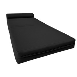 Amfuton Sleeper Chair Folding Foam Beds, Portable Foldable Bed 6 x 32 x 70 Black