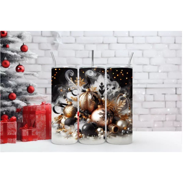 Unbranded Christmas Ornament Scene Tumbler