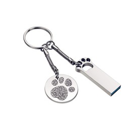 FeliSun 16GB 32GB 64GB 128GB High Speed USB 3.0 Flash Drive with key ring,Metal Memory Stick U Disk Pen Drive Creative Gift (128GB)