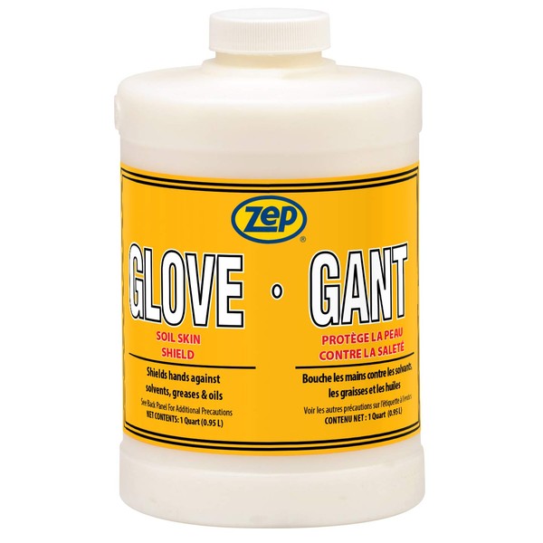 Zep Glove Soil Skin Shield Skin Protector 1 Quart 338901 (Case of 12) Protects skin against irritation from gasoline, cleaners, paint solvents, and other common chemicals