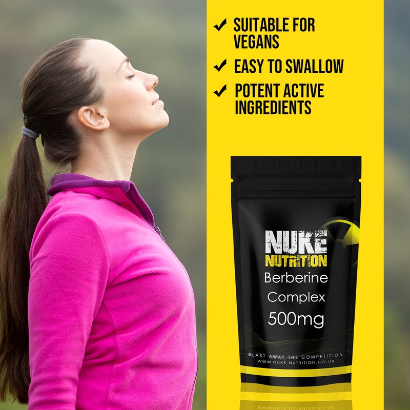 Nuke Nutrition Berberine Supplement 500mg | 120 Capsules