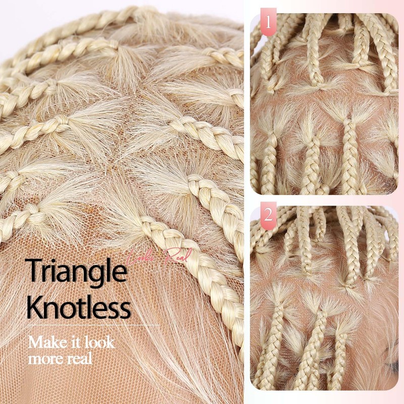Fancy Hair Full Lace Braided Wigs for Black Women Knotless