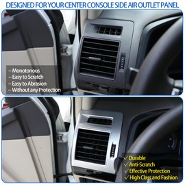 Fgtagtal Fit for Toyota Land Cruiser Prado FJ150 150 2018 ABS Car Side Air Condition Outlet Vent Trim Cover Frame Sticker, Center Console Side Air Outlet Trim Cover, 2 PCS (Silver)