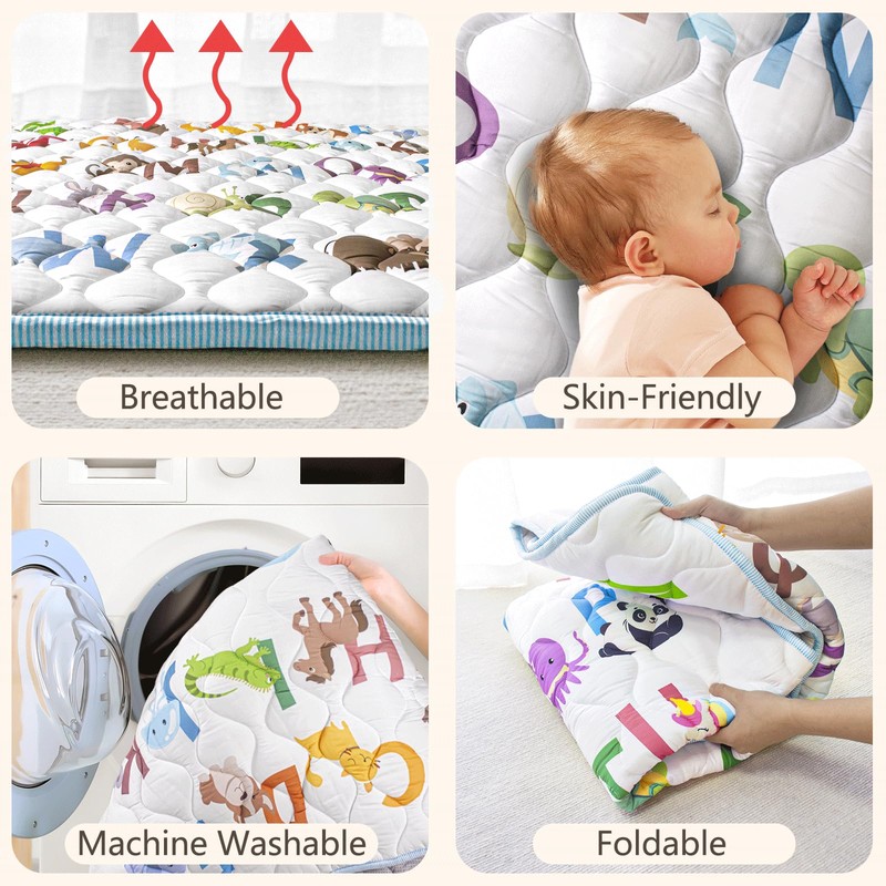 Beavtaens Baby Play Mat, 43x43 Mat with Super Soft Touch,