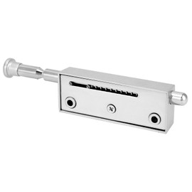 QWORK Sliding Door Lock for Window Glass Patio Doors, Heavy Duty Lock, Silver, with High Bolt Cutter & Hacksaw Resistance