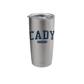 Cady Wisconsin WI College University Style Blue Stainless Steel Insulated Tumbler