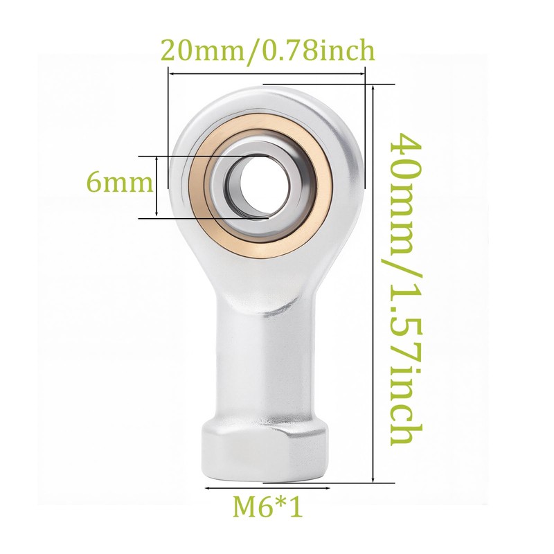 Pack of 4 Joint Head Bearings Spherical Bearing Internal Thread