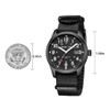 GOLDEN HOUR Men's Nylon Slip-Thru Strap Watch with Military Time