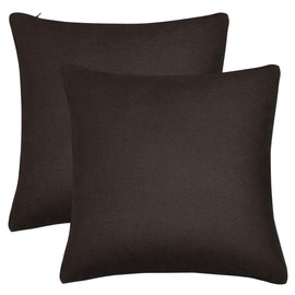 PiccoCasa Waterproof Pillow Case Cushion Cover Soft Nordic Solid Color Decorative Cushion Cover for Living Room Car Seat Garden Sofa Bedding 2pcs Tan 45*45cm
