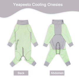 Yeapeeto Dog Sun Protection Cooling Suit UPF 50+, Quick-Dry Breathable Jumpsuit for Large & Medium Dogs, Outdoor Dirt-Resistant Shedding Control Pet Apparel (Chartreuse, 3X-Large)