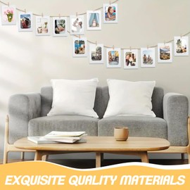 30Pcs Cardboard Photo Frames, Photo Mounts Cardboard, Paper Photo Frames, 4x6In Cardboard Picture Frames, Paper Photo Frame Mat, Picture Cardboard Mounts Inside Aperture for Home Decor Photo Artwork