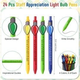 Eaasty 24 Pcs Christmas Gifts for Coworkers Appreciation Ballpoint Pens Bulk Coworkers Are Like Christmas Lights Holiday Thank You Gifts for Coworkers Employee Team Colleagues
