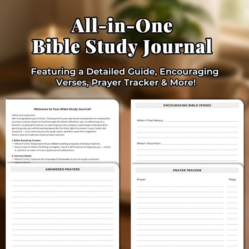 Bible Study Journal for Women – Guided Christian Notebook with