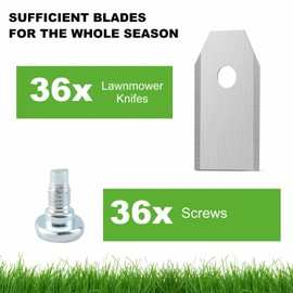 FourShow Pack of 36 Replacement Blades Compatible for Segway Navimow i105N, i108N, i110N, H500N, H800N, H1500N, H3000N Robotic Lawn Mower Blades,Premium Stainless Steel