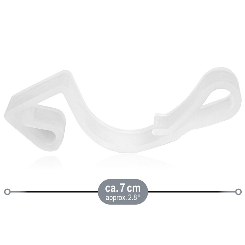 com-four® 50 x gutter hooks for fairy lights, plastic rain