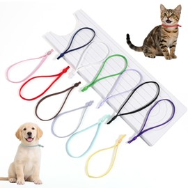 Stretchy Puppy Collars for Litter, 60PCS Elastic Puppy Litter Collars Colored Whelping Identification Bands Adjustable Identification Loops for Newborn Puppies and Kittens 12 Colors (Small - 3 Inch)