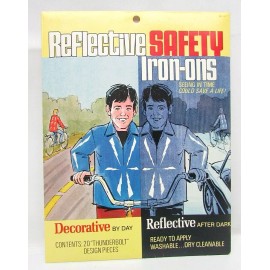 Rare Vintage SLIP-X Reflective Safety Iron-Ons NOS New 20 Thunderbolt Designs