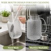 1 Gallon Circular Glass Pitcher with Lid, Round Teapot with