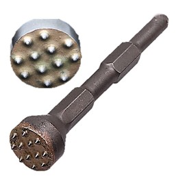 ST TS Bishan Electric Hammer Rough Surface Stone Tool Concrete Line Paint Erase Corner Alignment Beveling Tool Masonry Stone (02 Square Shape, Hexagonal Shaft 16 Teeth)
