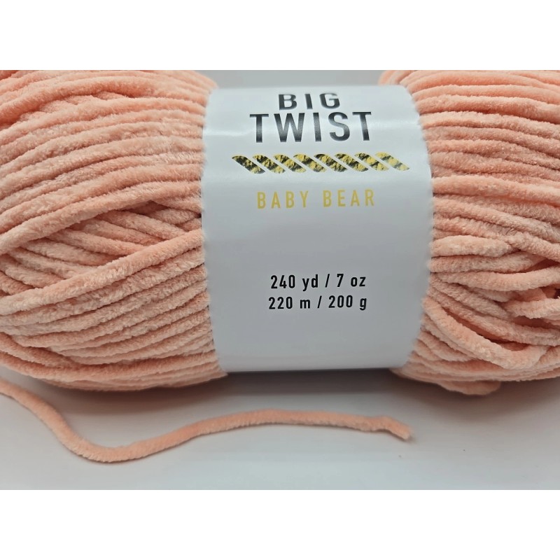 Big Twist BABY BEAR Yarn 100% Micropolyester Shrimp Color 7oz/