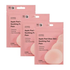 Ingredient Editor Apple Peel Smooth Texture Soothing Pad Plain, 8 pieces, 3 pieces / 성분에디터 애플필 매끈 결 수딩 패드 플레인 8매입 3개
