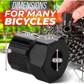 SANTUO Bicycle Freewheel Remover Carbon Steel Cassette Lockring Removal Tool Bicycle Cassette Removal Tool for Shimano,for SRAM,for Sun Race, for SunTour