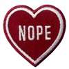 NOPE Herz Gesticktes Eisen Auf Nähen Auf Flecken