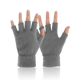 Yicelerate Fingerless gloves, fingerless gloves, men's fingerless gloves, one pair, black, fitness gloves, fingerless gloves, women, gloves without fingers, darkgray