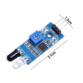GERUI IR Infrared Obstacle Avoidance Sensor Module 3 Wire Reflective Photoelectric Sensor Module Compatible with Arduino Smart Car Robot Raspberry Pi LM393 Pack of 15
