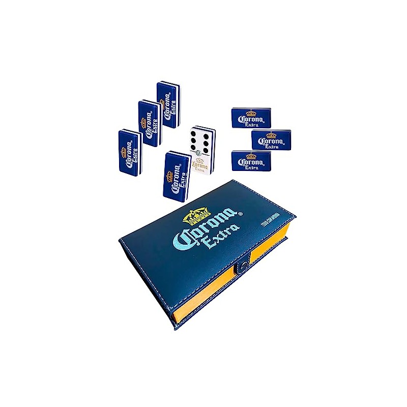 Domino Corona Azul + Cubilete Corona Extra + Baraja Corona