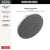 Delta PivotPro Brushed Nickel Rain Showerhead, Single Setting 7 Inch