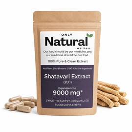 Shatavari Extract Capsules(20:1) - Premium Strength 9000mg | One a Day Formula (3 Months Supply) | Supports Hormonal Balance,and Female Reproductive Health | Vegan and Gluten Free - 90 Capsules