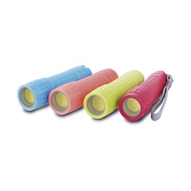EMOS P4706 LED Torch 1 W COB for 3 x AAA, Box of 12, Plastic, Green, Black, Blue, Orange, 2.9 x 9.7 cm