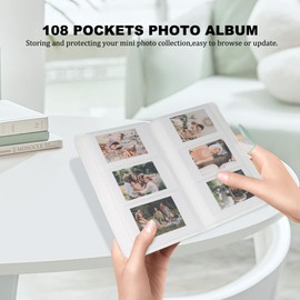 Aisnyho Instant Film Accessory Kit for Instax Mini LiPlay 12 11 9 8+ 8 evo 99 SE 40 90 70 50S 26 25 7S Camera + Album / Film Sticker / Mini Frame / Colorful Clip, mint green