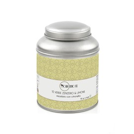 Novecento Tè® Green Tea with Ginger and Lemon Green Tea Leaves with Ginger Lemon Citronella 90 g Digestive Mix Tea Fruit Spices