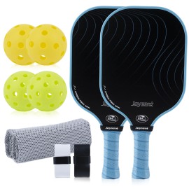 ODM Pickleball Paddle 14mm with Cold-Cut Edge T300 Glossy Texture PP Honeycomb Core Reduced Torque on Off-Center HitColor: Blue