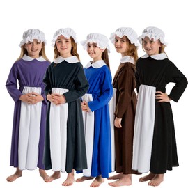 Charlie Crow Alice Victorian/Edwardian Maid Costume For Kids. 7-9 years. Blue and White.