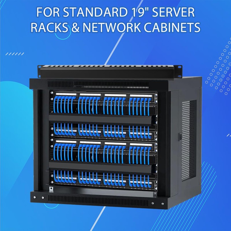 Cable Manager 1U Rack Mount, 19 Inch Horizontal 24 Slot