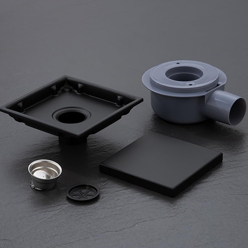 NEWFUN Floor Drain DN 50, Flat Shower Drain, 15 x