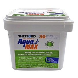 THETFORD AquaMAX® Summer Cypress Scent RV Holding Tank Treatment, Formaldehyde Free, Waste Digester, Septic Tank Safe, 30 Count Toss-Ins (96665)