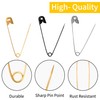 Hudinsun 120 PCS 5 Different Sizes Black Safety Pins Assorted,