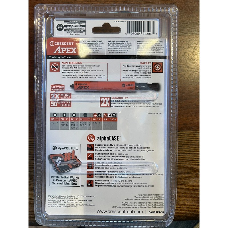 Crescent APEX 18-piece Driver Set CAUGSET-18